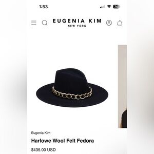 Eugenia Kim Harlowe Felt Fedora